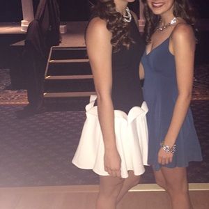 Black and white formal dress